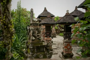 Traditional Balinese temple entrance in Ubud, Bali